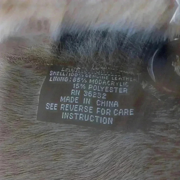 Ladies Leather/Suede Faux fur lined Barn/ Chore Jacket  Button Down Coat. 2XL - Picture 7 of 9